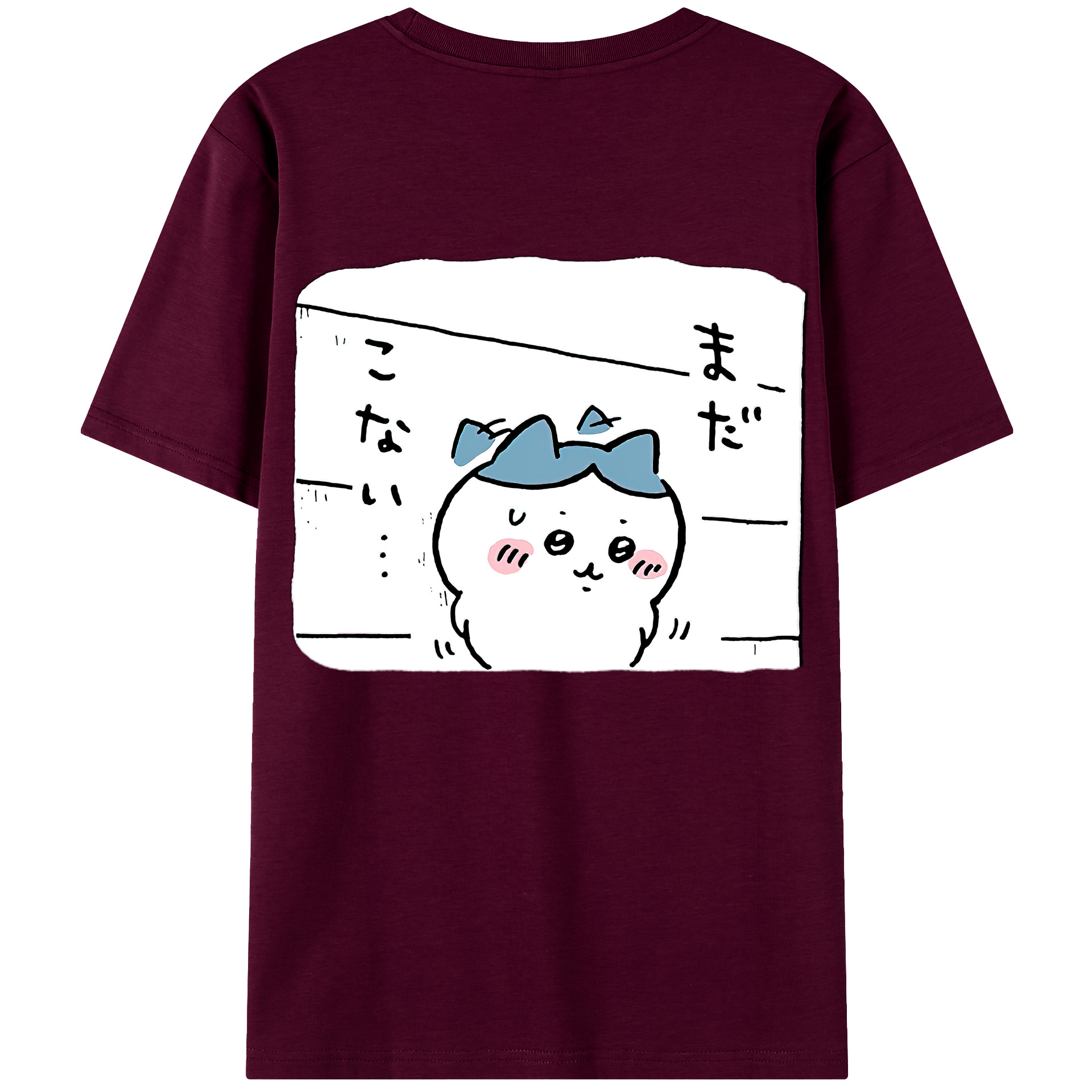 （画像用） ちいかわ ハチワレ Chii-kawa hachiware レディース半袖Tシャツ(バックプリント)